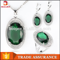 wholesale micro pave setting 925 sterling silver jewelry set faux diamond jewelry